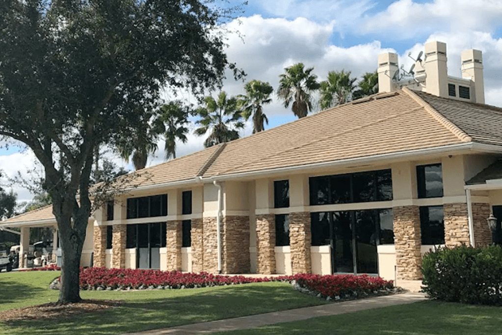 View of clubhouse facade